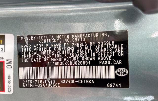 Photo 10 from auction – 2011 TOYOTA CAMRY SE with VIN 4T1BK3EK6BU620891