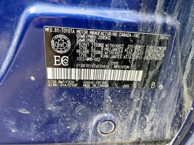 Photo 9 from auction – 2014 TOYOTA RAV4 LE with VIN 2T3BFREV6EW224814
