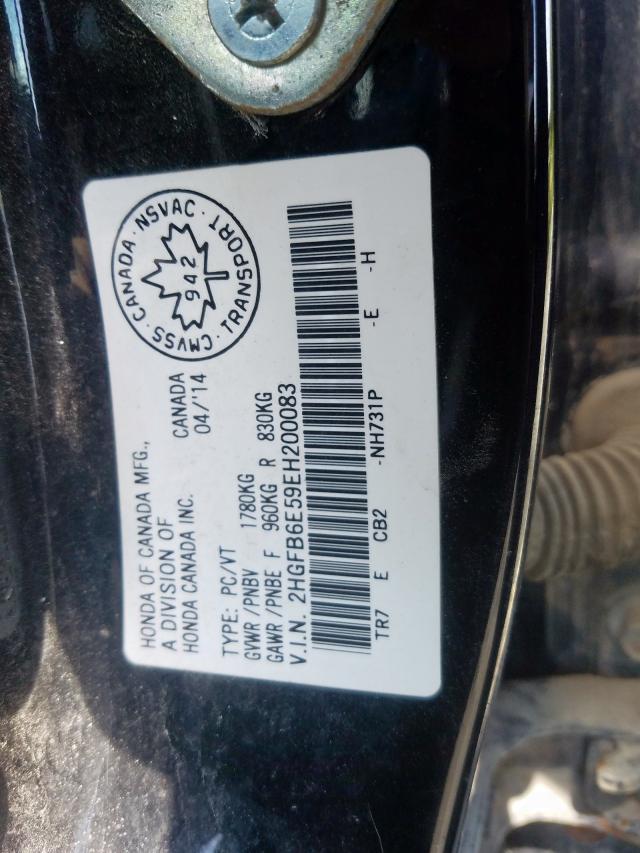 Photo 10 from auction – 2014 HONDA CIVIC SI with VIN 2HGFB6E59EH200083