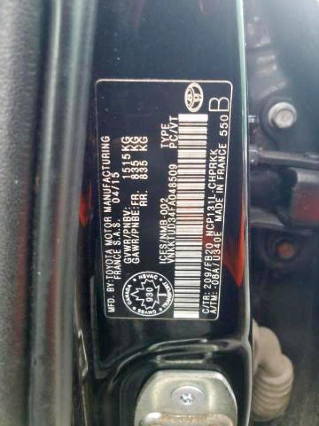 Photo 9 from auction – 2015 TOYOTA YARIS with VIN VNKKTUD34FA048509