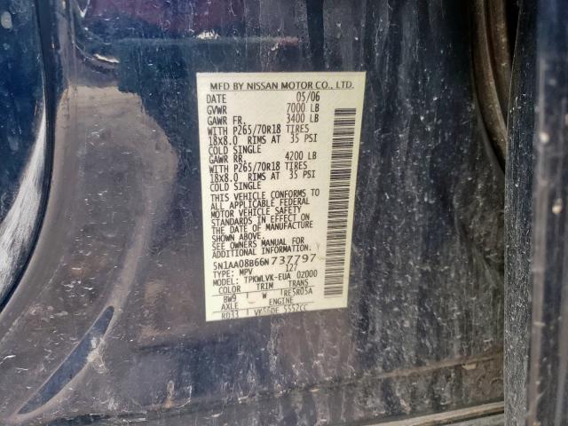Photo 10 from auction – 2006 NISSAN ARMADA SE with VIN 5N1AA08B66N737797