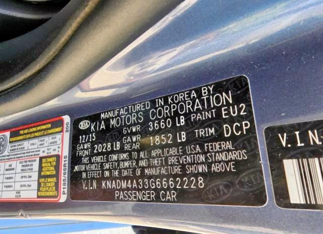 Photo 10 from auction – 2016 KIA RIO LX with VIN KNADM4A33G6662228