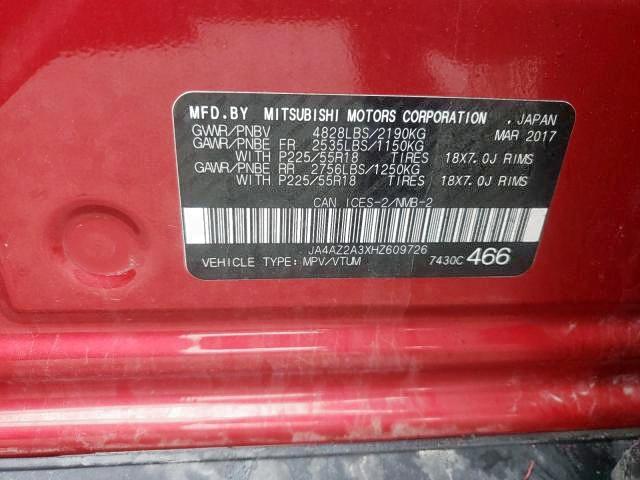 Photo 9 from auction – 2017 MITSUBISHI OUTLANDER with VIN JA4AZ2A3XHZ609726