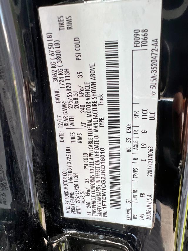 Photo 9 from auction – 2018 FORD F150 SUPER with VIN 1FTEW1CG2JKD16010