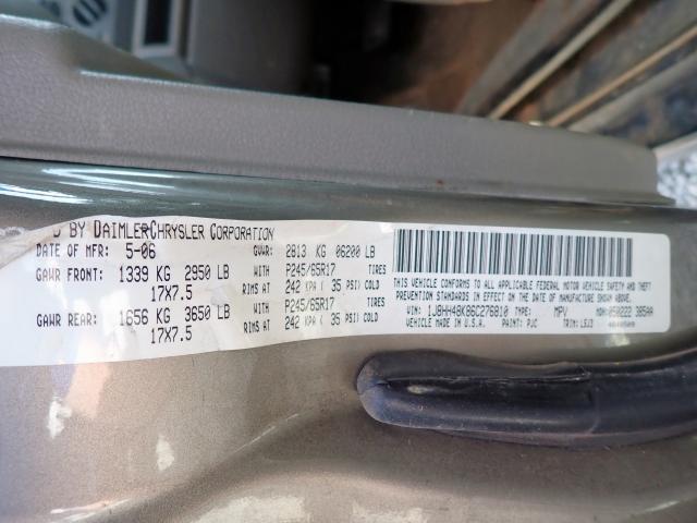 Photo 10 from auction – 2006 JEEP COMMANDER with VIN 1J8HH48K86C276810