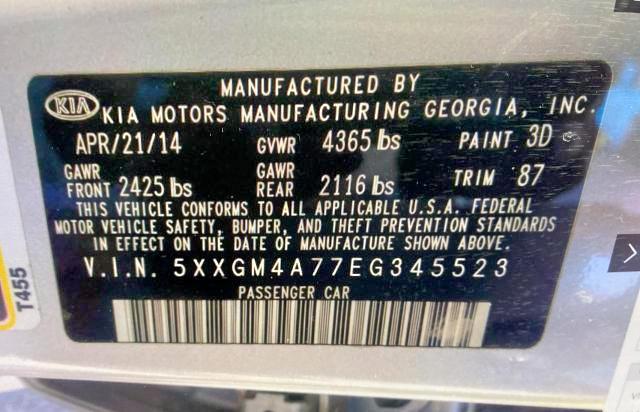 Photo 10 from auction – 2014 KIA OPTIMA LX with VIN 5XXGM4A77EG345523