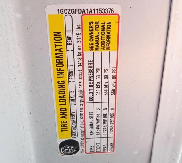 Photo 10 from auction – 2010 CHEVROLET EXPRESS G2 with VIN 1GCZGFDA1A1153376