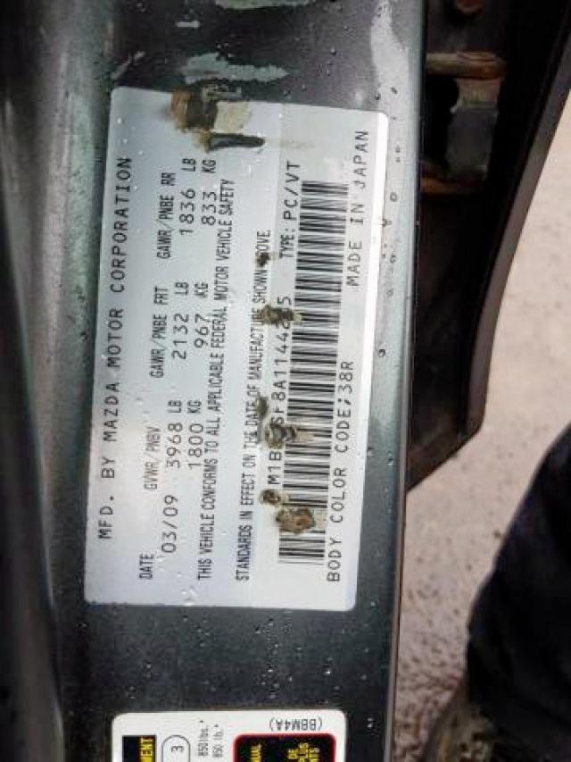 Photo 9 from auction – 2010 MAZDA 3 I with VIN JM1BL1SF8A1144205