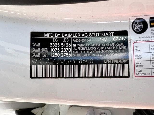Photo 10 from auction – 2018 MERCEDES-BENZ E 300 with VIN WDDZF4JB3JA318600