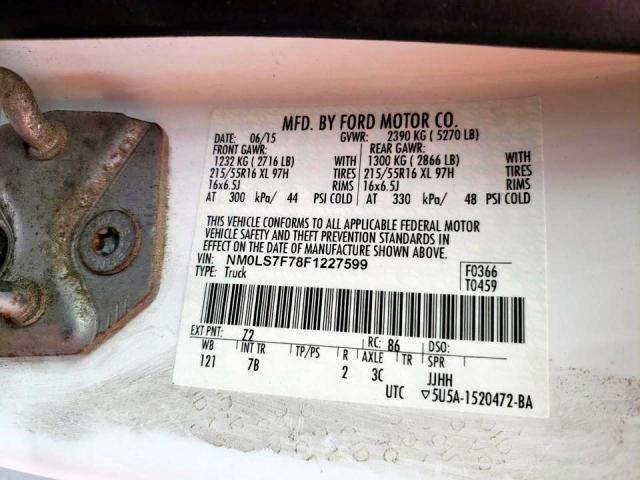 Photo 10 from auction – 2015 FORD TRANSIT CO with VIN NM0LS7F78F1227599