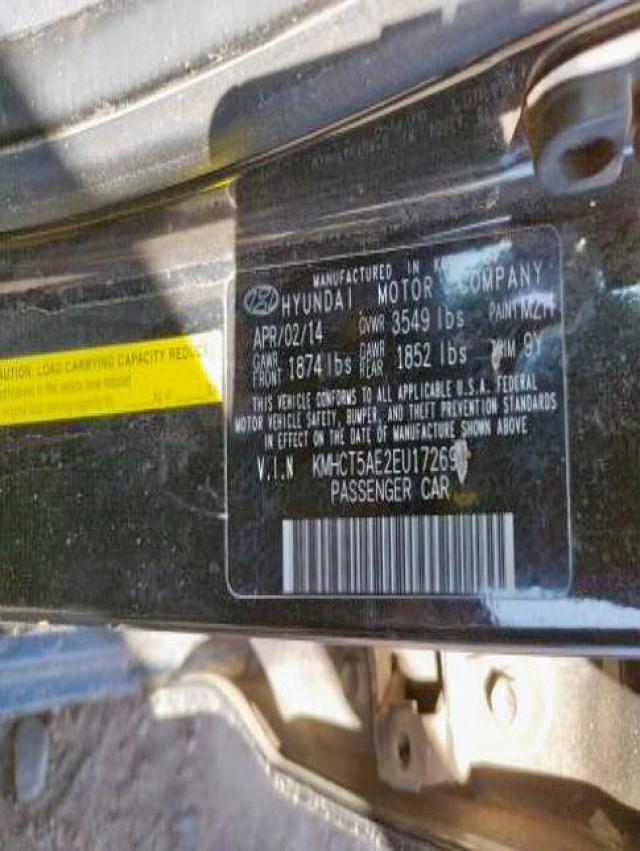 Photo 10 from auction – 2014 HYUNDAI ACCENT GLS with VIN KMHCT5AE2EU172697