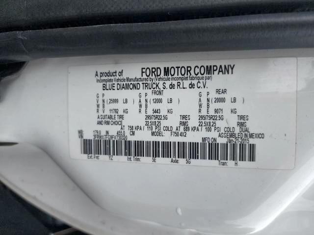 Photo 10 from auction – 2015 FORD F750 SUPER with VIN 3FRWX7FG9FV730320