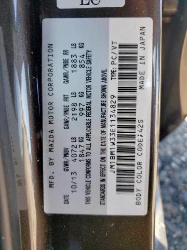 Photo 9 from auction – 2014 MAZDA 3 GRAND TO with VIN JM1BM1W33E1134829