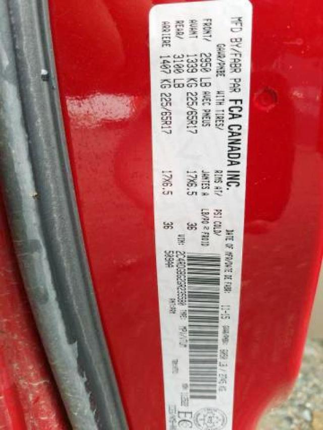 Photo 9 from auction – 2016 DODGE GRAND CARA with VIN 2C4RDGBG2GR235580
