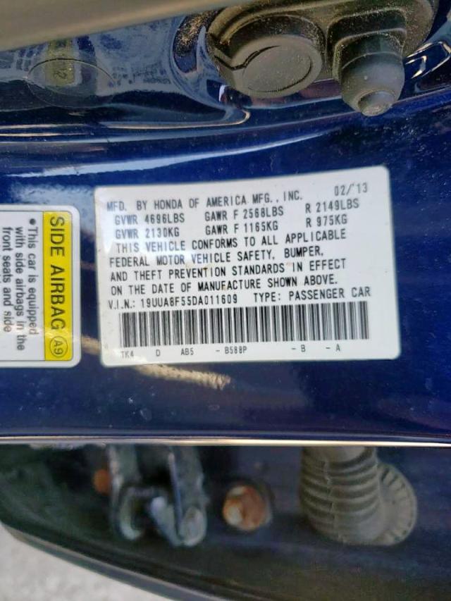 Photo 10 from auction – 2013 ACURA TL TECH with VIN 19UUA8F55DA011609