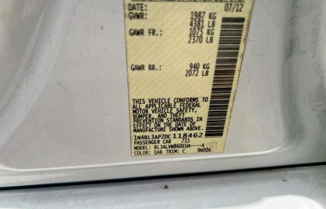 Photo 10 from auction – 2013 NISSAN ALTIMA 3.5 with VIN 1N4BL3AP2DC118462