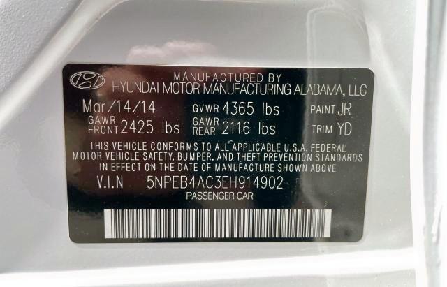 Photo 10 from auction – 2014 HYUNDAI SONATA GLS with VIN 5NPEB4AC3EH914902