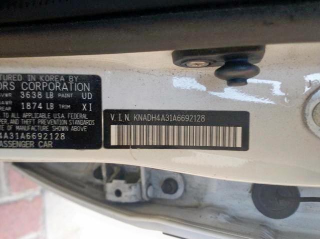 Photo 10 from auction – 2010 KIA RIO LX with VIN KNADH4A31A6692128