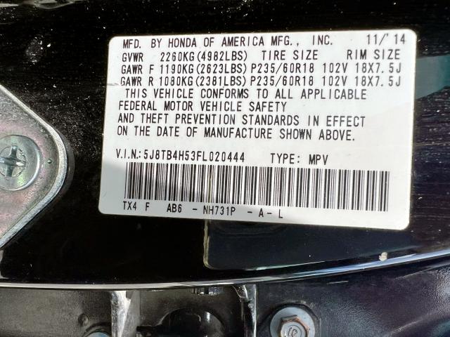 Photo 10 from auction – 2015 ACURA RDX TECHNO with VIN 5J8TB4H53FL020444