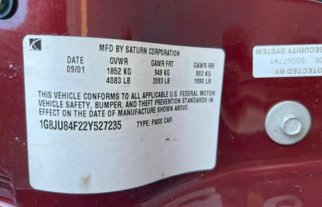 Photo 10 from auction – 2002 SATURN LW200 with VIN 1G8JU84F22Y527235