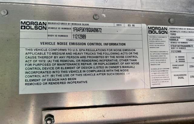 Photo 10 from auction – 2016 FORD F59 with VIN 1F64F5KY8G0A09672