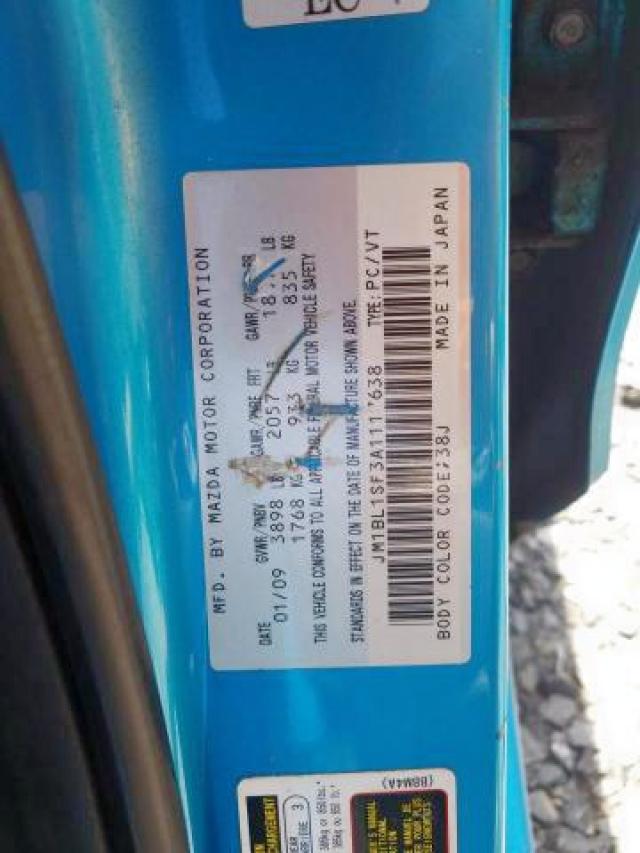 Photo 9 from auction – 2010 MAZDA 3 I with VIN JM1BL1SF3A1117638