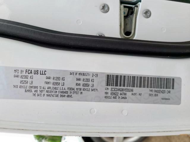 Photo 10 from auction – 2019 DODGE CHARGER PO with VIN 2C3CDXAG8KH599206