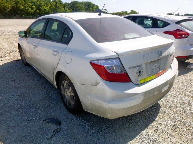 Photo 3 from auction – 2012 HONDA CIVIC HYBR with VIN JHMFB4F23CS000845
