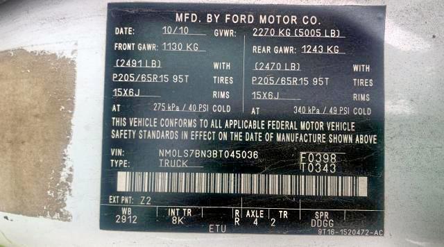 Photo 10 from auction – 2011 FORD TRANSIT CO with VIN NM0LS7BN3BT045036