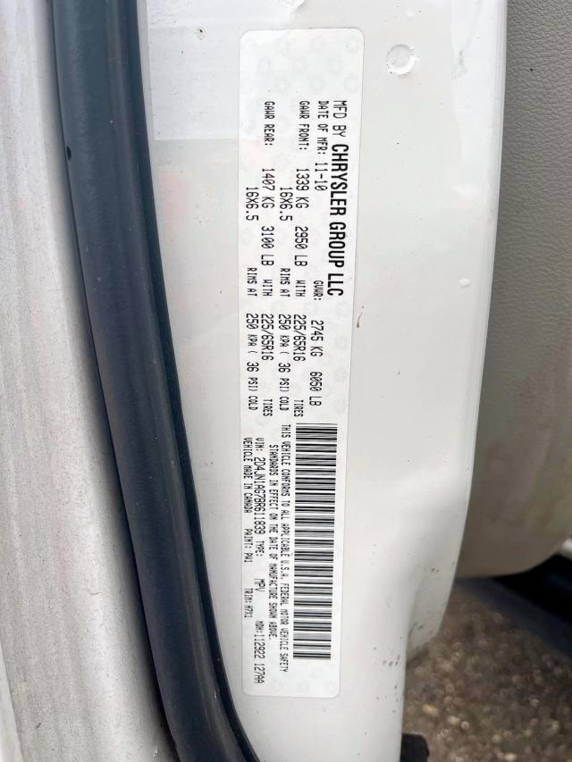 Photo 10 from auction – 2011 DODGE GRAND CARA with VIN 2D4JN1AG7BR611839