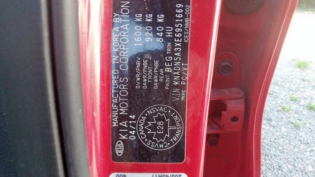 Photo 9 from auction – 2014 KIA RIO EX with VIN KNADN5A3XE6951669