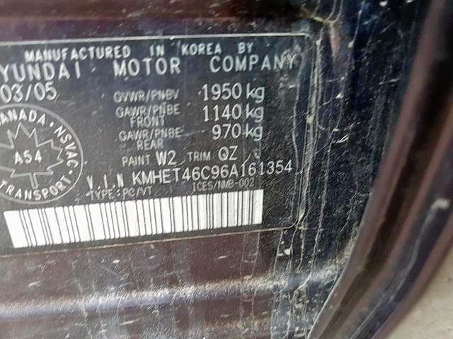 Photo 9 from auction – 2006 HYUNDAI SONATA GL with VIN KMHET46C96A161354