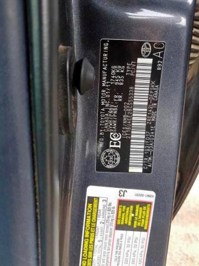 Photo 9 from auction – 2011 TOYOTA COROLLA BA with VIN 2T1BU4EE2BC555338