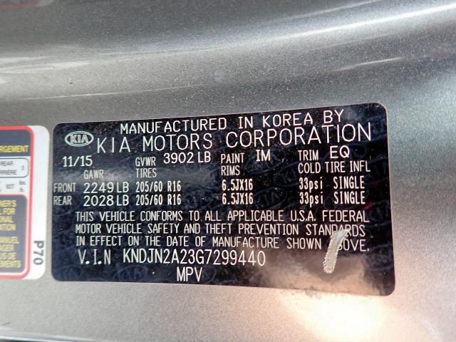 Photo 10 from auction – 2016 KIA SOUL with VIN KNDJN2A23G7299440