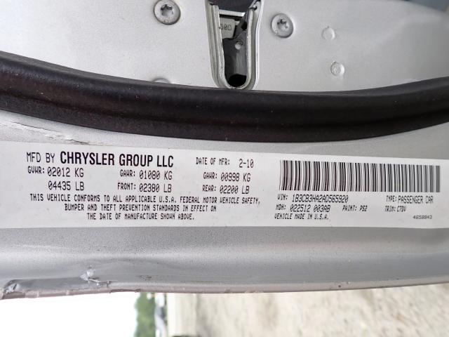 Photo 10 from auction – 2010 DODGE CALIBER MA with VIN 1B3CB3HA2AD565920