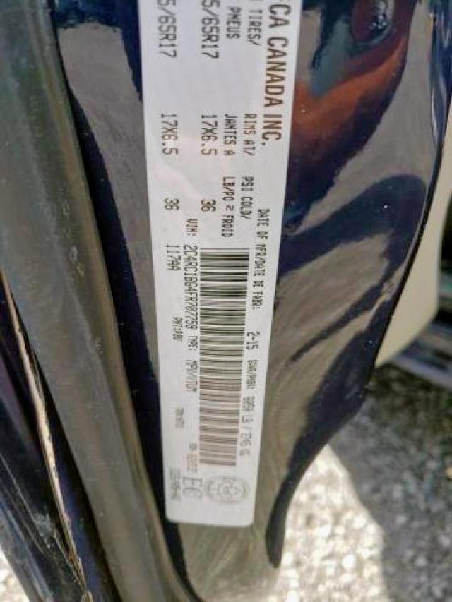 Photo 9 from auction – 2015 CHRYSLER TOWN & COU with VIN 2C4RC1BG4FR707759