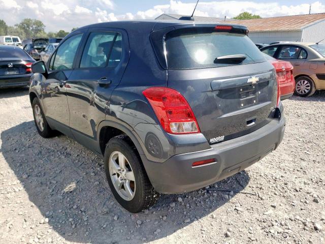 Photo 3 from auction – 2016 CHEVROLET TRAX LS with VIN 3GNCJNSB7GL159723