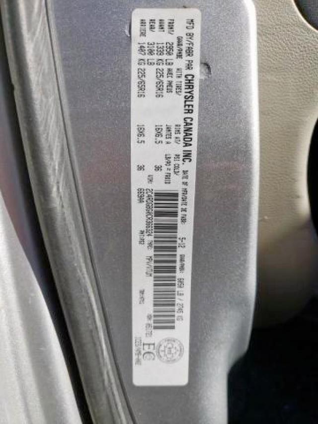 Photo 9 from auction – 2012 DODGE GRAND CARA with VIN 2C4RDGBG0CR366324