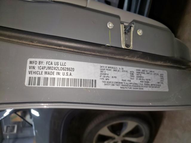 Photo 10 from auction – 2020 JEEP CHEROKEE L with VIN 1C4PJMDX2LD628620