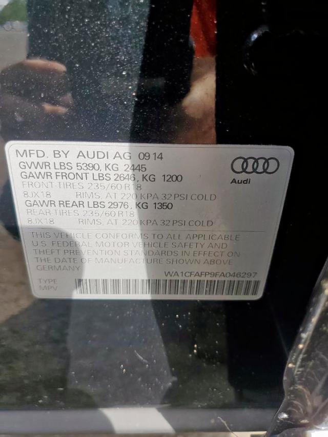 Photo 10 from auction – 2015 AUDI Q5 PREMIUM with VIN WA1CFAFP9FA046297