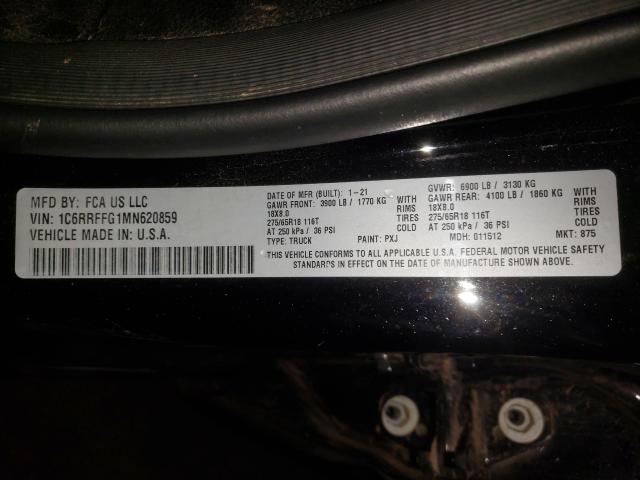 Photo 10 from auction – 2021 RAM 1500 BIG H with VIN 1C6RRFFG1MN620859