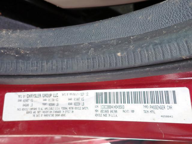 Photo 10 from auction – 2013 CHRYSLER 200 with VIN 1C3CCBBB4DN549583
