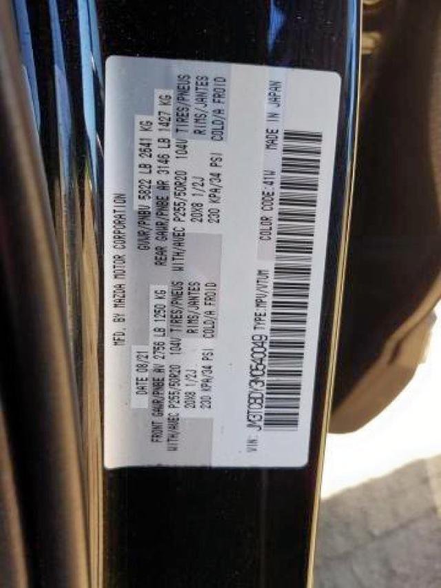 Photo 9 from auction – 2021 MAZDA CX-9 GRAND with VIN JM3TCBDY3M0540049