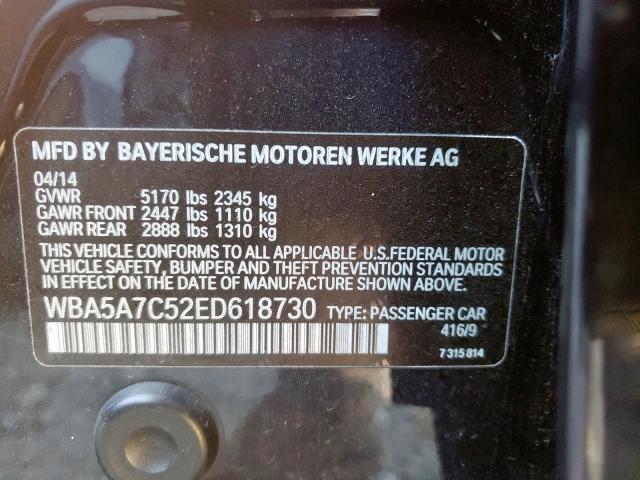 Photo 10 from auction – 2014 BMW 528 XI with VIN WBA5A7C52ED618730