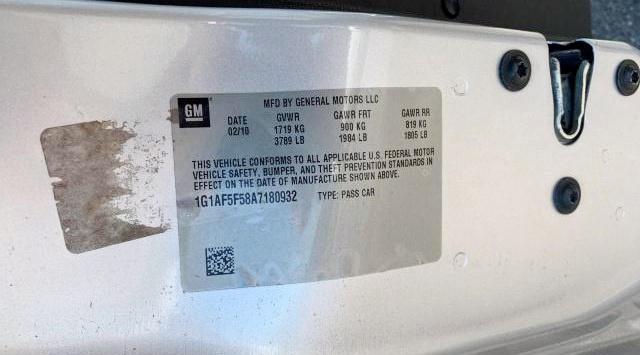 Photo 10 from auction – 2010 CHEVROLET COBALT 2LT with VIN 1G1AF5F58A7180932