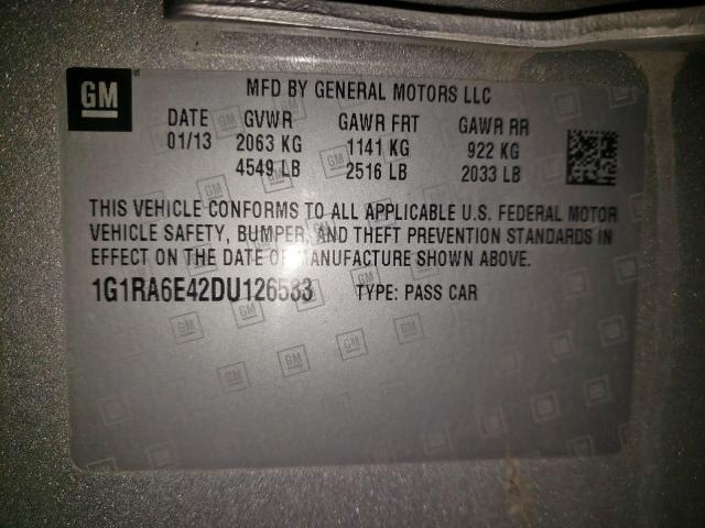 Photo 10 from auction – 2013 CHEVROLET VOLT with VIN 1G1RA6E42DU126533