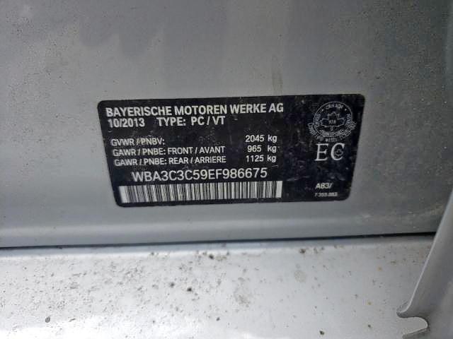 Photo 9 from auction – 2014 BMW 320 I XDRI with VIN WBA3C3C59EF986675