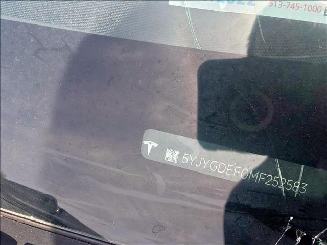Photo 10 from auction – 2021 TESLA MODEL Y with VIN 5YJYGDEF0MF252583