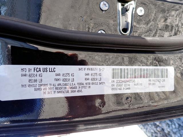 Photo 10 from auction – 2017 DODGE CHARGER SX with VIN 2C3CDXHG2HH625345