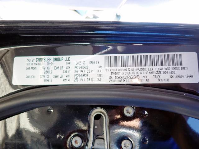 Photo 10 from auction – 2015 RAM 1500 SLT with VIN 1C6RR7LGXFS528079